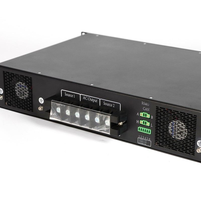 19-Inch Industrial Power Distribution Box Customized Rack-Mounted 25A 220VAC STS 1U Single-Phase Switch for Telecom